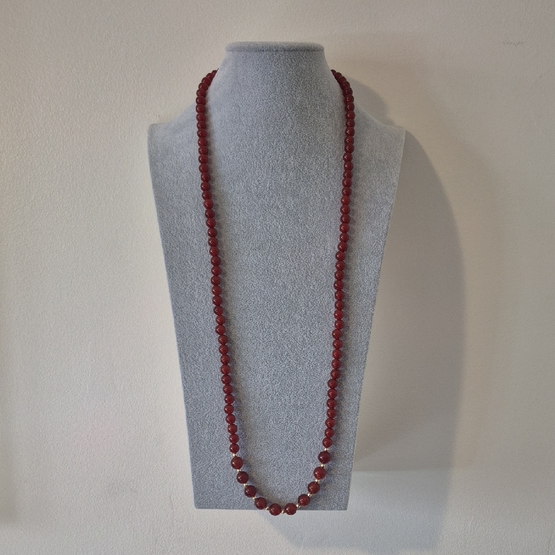 Natural Red Agatenecklace Braclet 70$